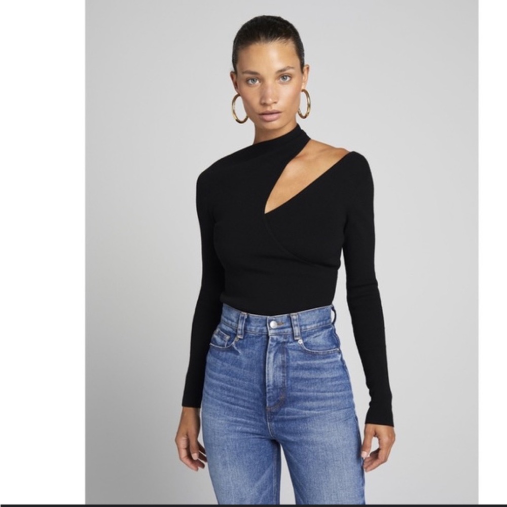 Paquin Cut Out Long Sleeve Knit Top